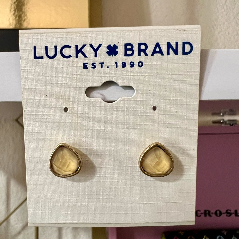 NWT Lucky Brand Boho Elegant Stud Earrings - Picture 2 of 3